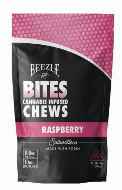 Photograph of product: BEEZLE BITES Raspberry Solventless Rosin | 100mg