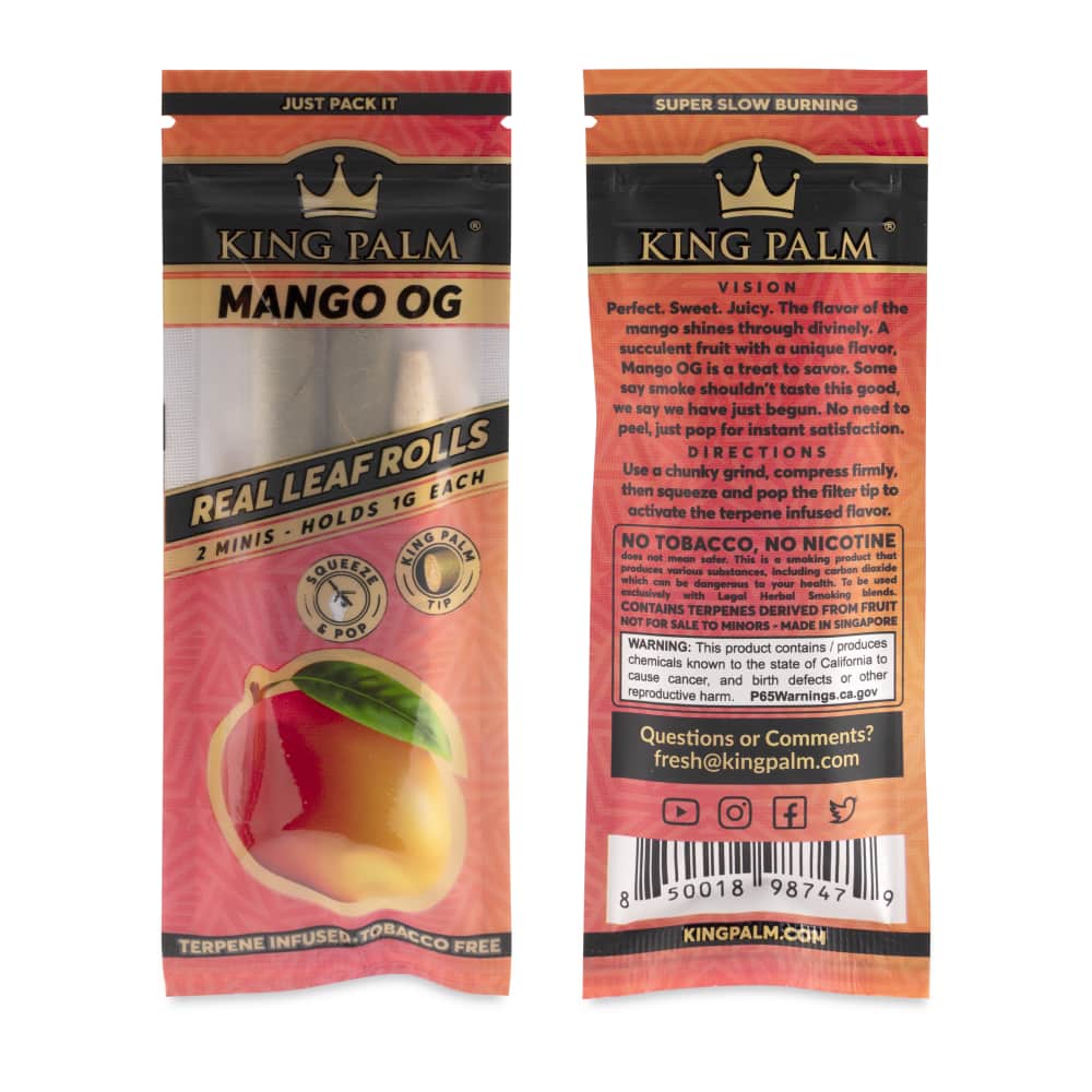 Photograph of product: King Palm Cones - Mango OG - Mini - 2pk