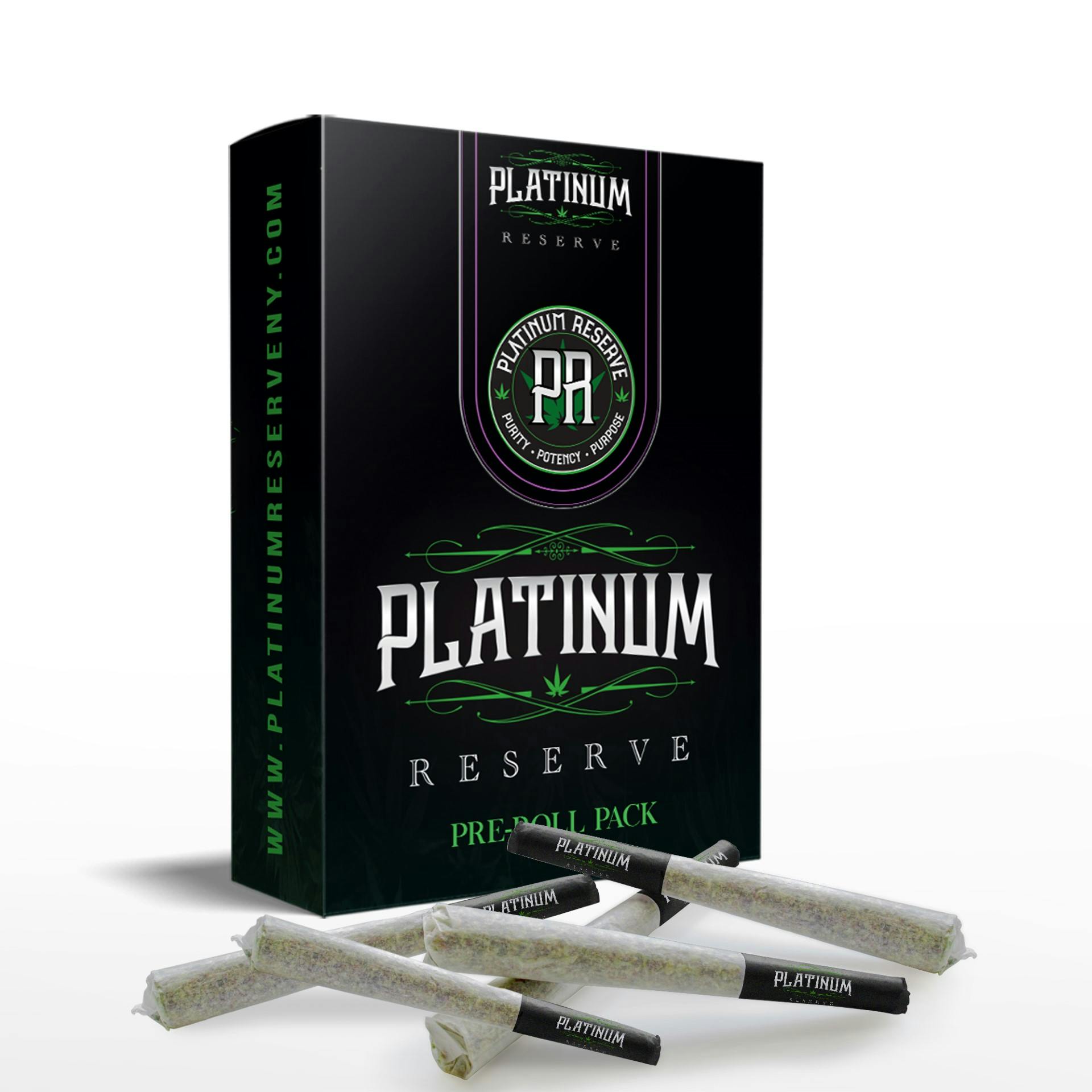 Photograph of product: Platinum Reserve | Pre-roll 5pk Heavy OG