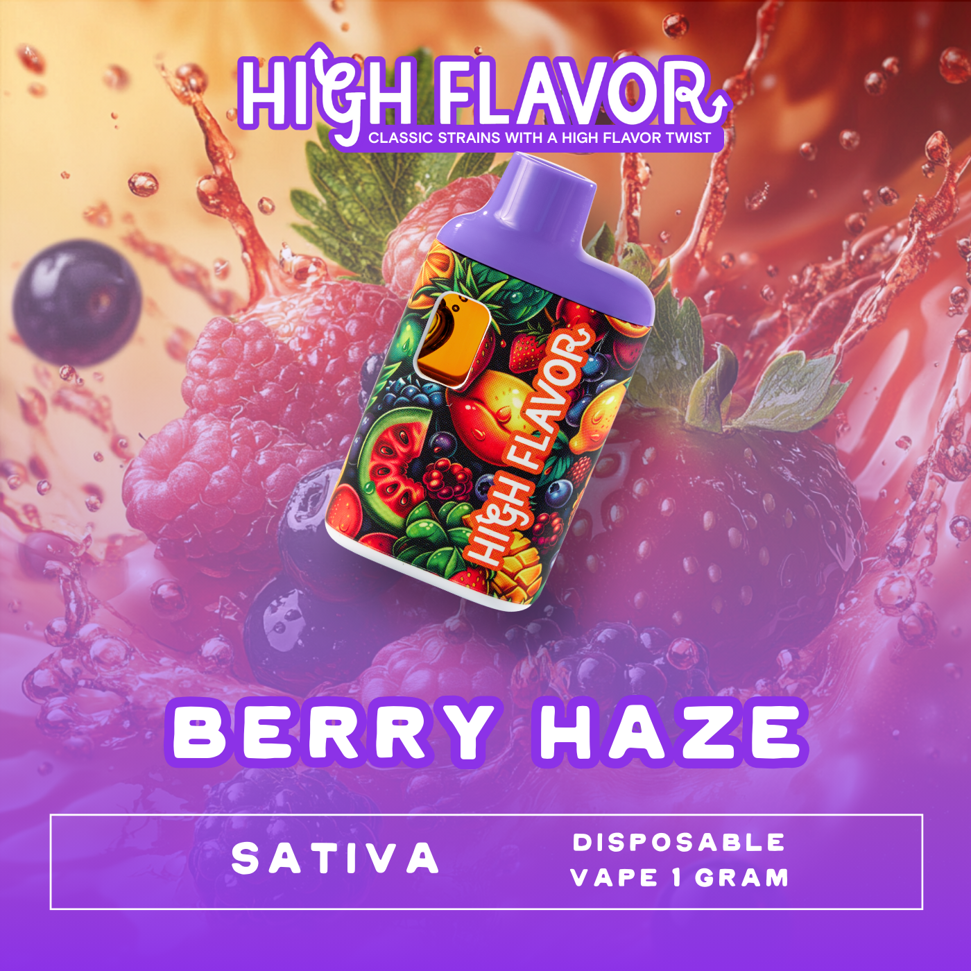 Photograph of product: Berry Haze I Disposable Vape