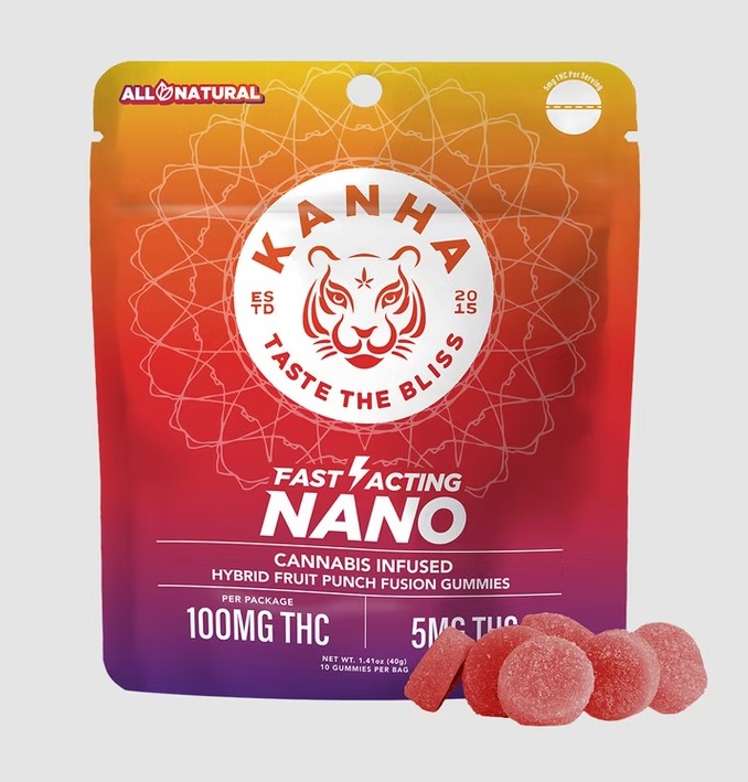 Photograph of product: Fruit Punch Fusion | Hybrid Nano Gummies 10 Pack