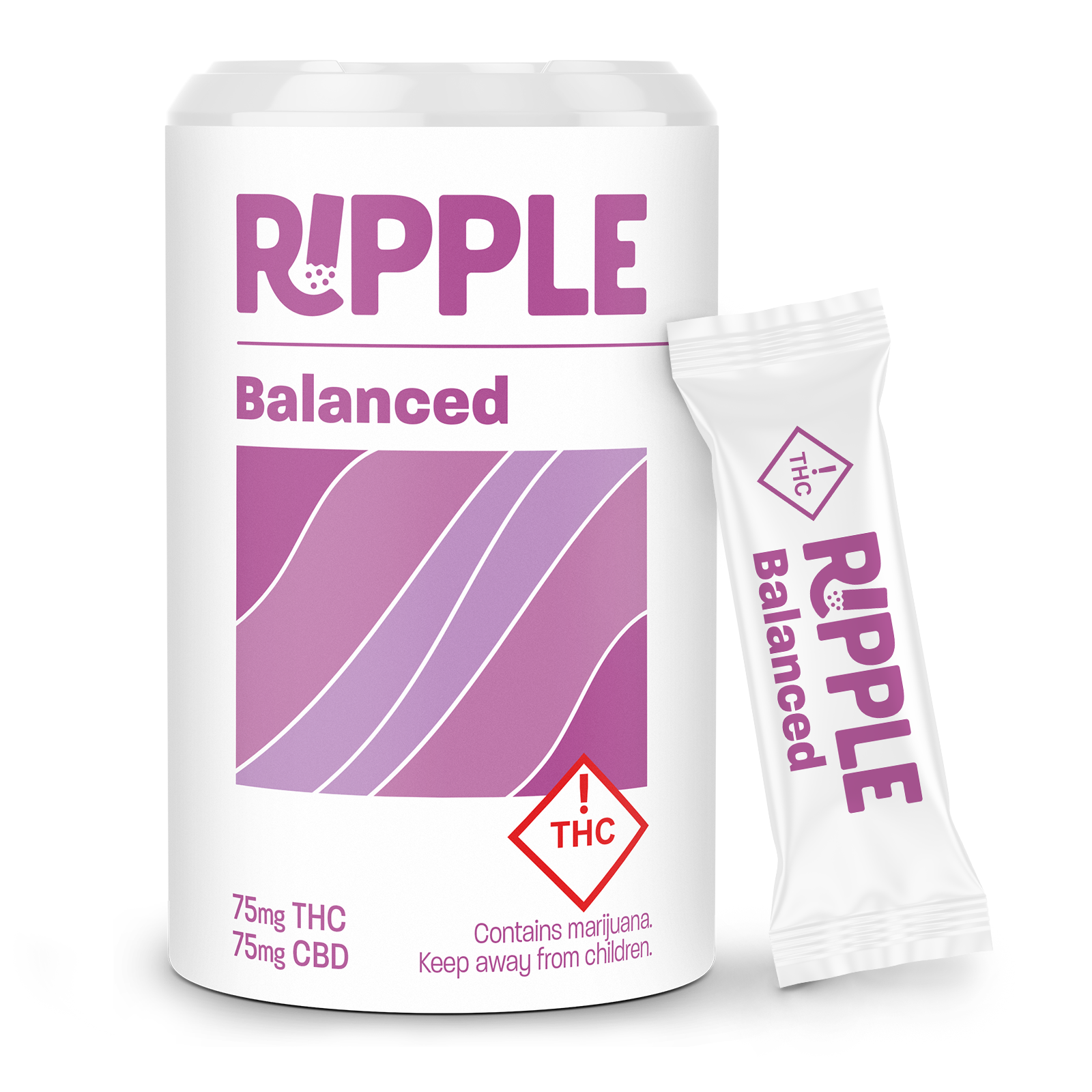 Photograph of product: Ripple - Dissolvables - Balanced - 75mg