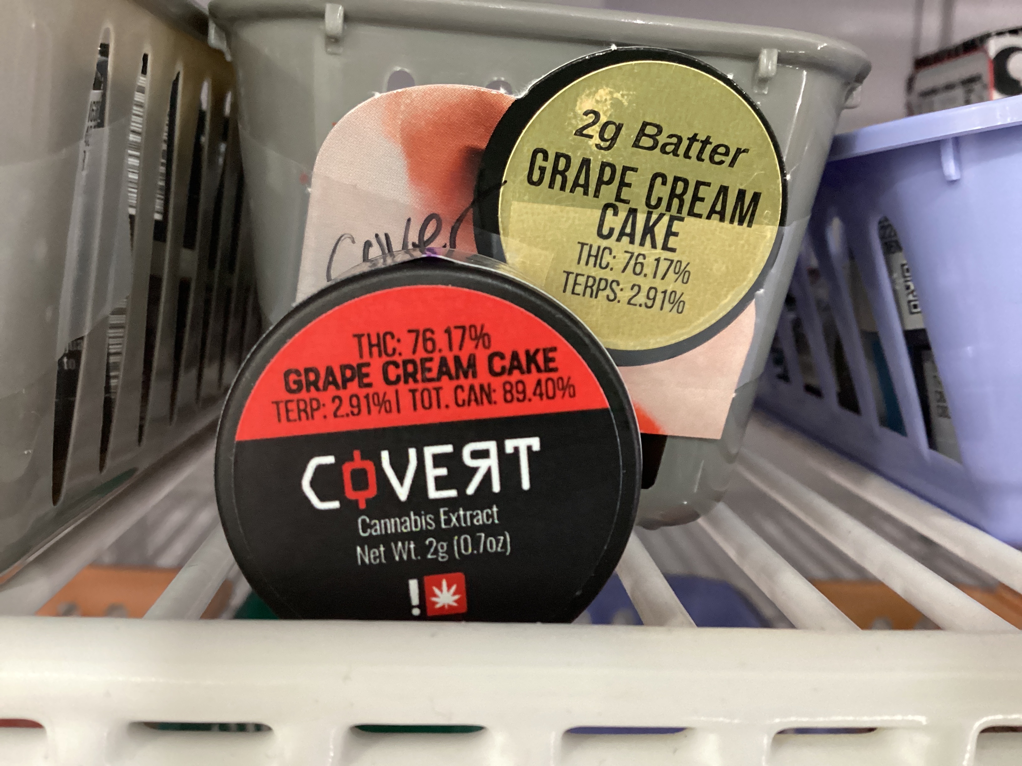 Photograph of product: Covert Grape Cream Cake Cured Resin Batter