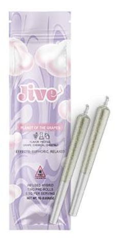 Photograph of product: Jive - Planet of the Grapes (H) - 15.66% - Preroll 2pk - 1g (Copy)