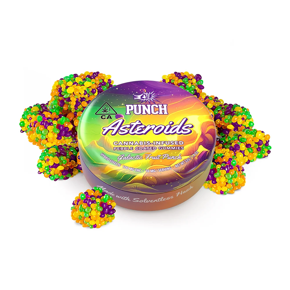 Photograph of product: GALACTIC FRUIT PUNCH 100MG SOLVENTLESS ASTEROIDS EDIBLES
