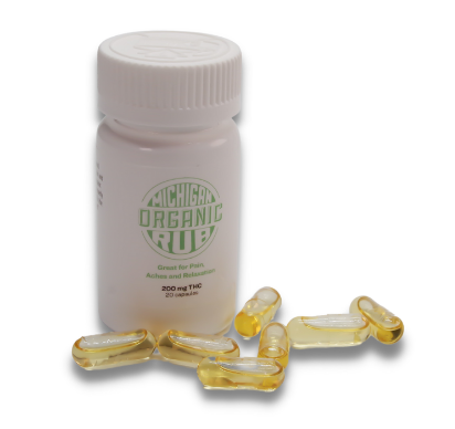 Photograph of product: Michigan Organic Rub - Vegan TH-oui Capsules (200mg)