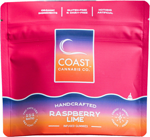 Photograph of product: Raspberry Lime 1:1:1 Energy Gummies | 100mg