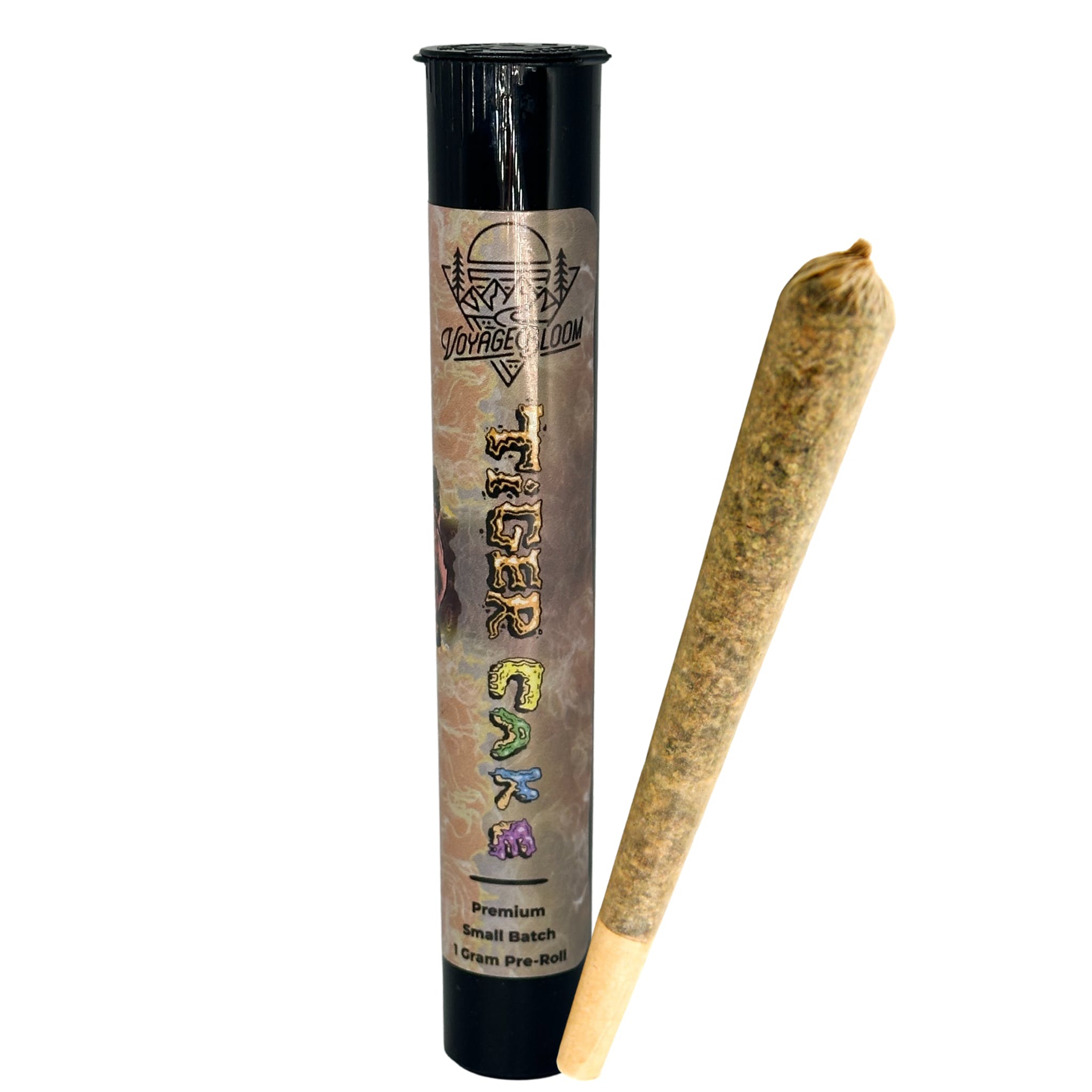 Photograph of product: Voyage Bloom- Tiger Cake- Pre Roll- 1G