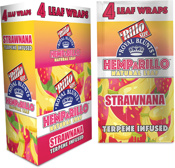 Photograph of product: Royal Blunts Hemparillo Wrap Strawnana 4PK