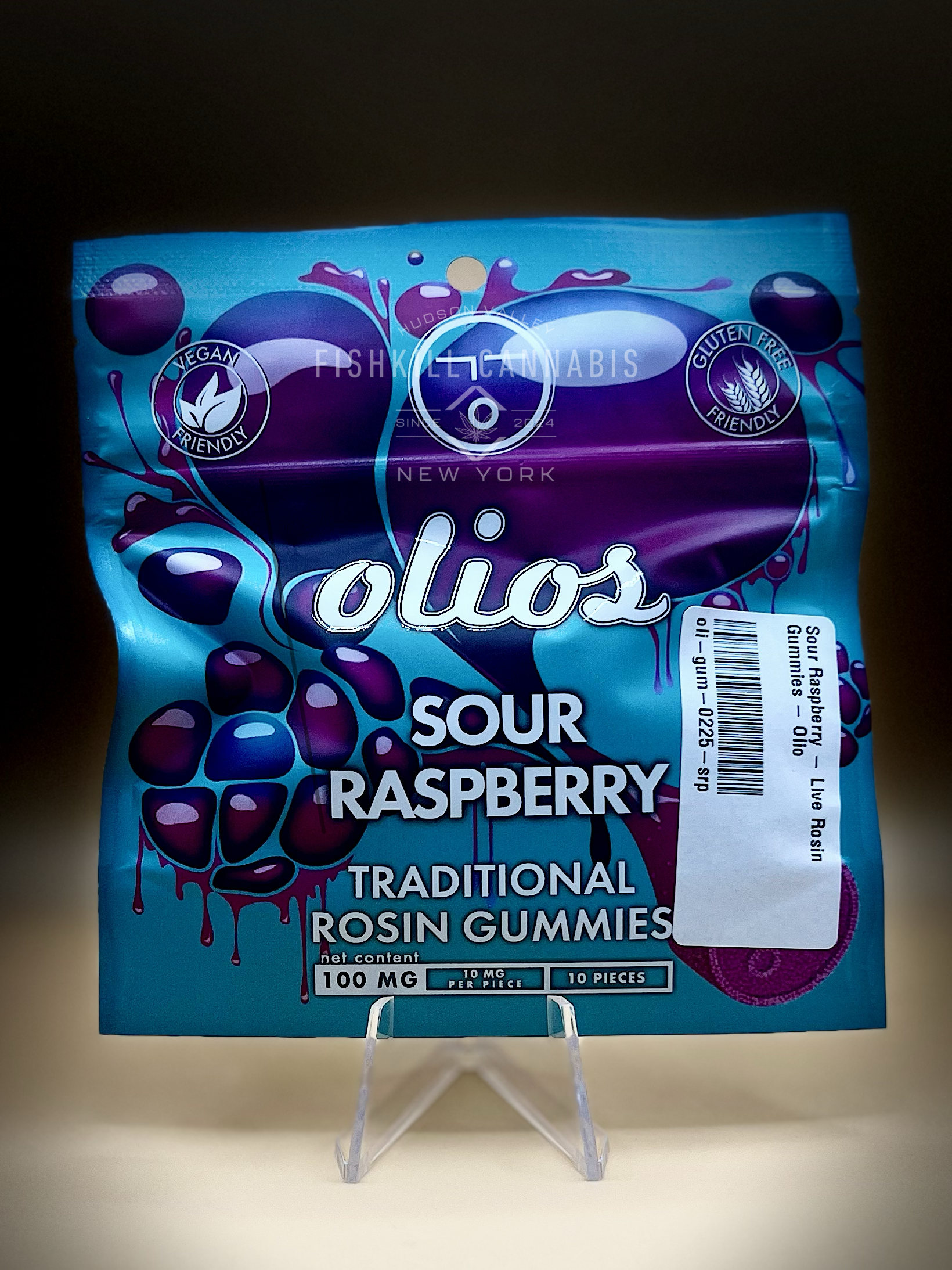 Photograph of product: Sour Raspberry - Live Rosin Gummies - Olio