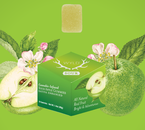 Photograph of product: Sour Apple Oui'd Gummies   10 Pack