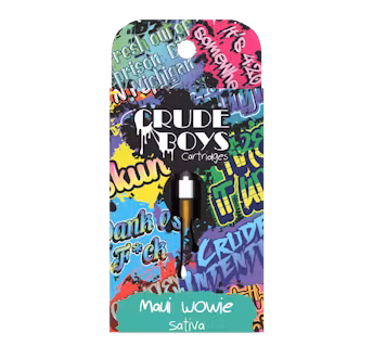 Photograph of product: Crude Boys | Maui Wowie | Vape Cart Oui'd