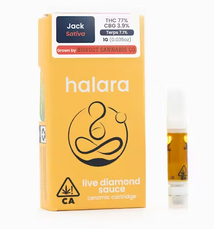 Photograph of Product: Jack (S) Live DIAMOND Sauce CARTRIDGE 1g - Halara