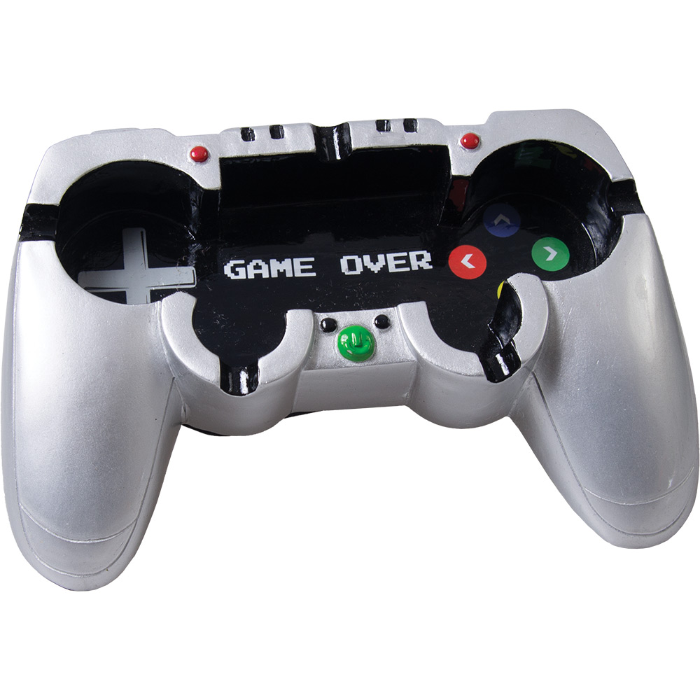 Photograph of product: Game Controller Shape Polyresin Ashtray | 7.75" x 5"