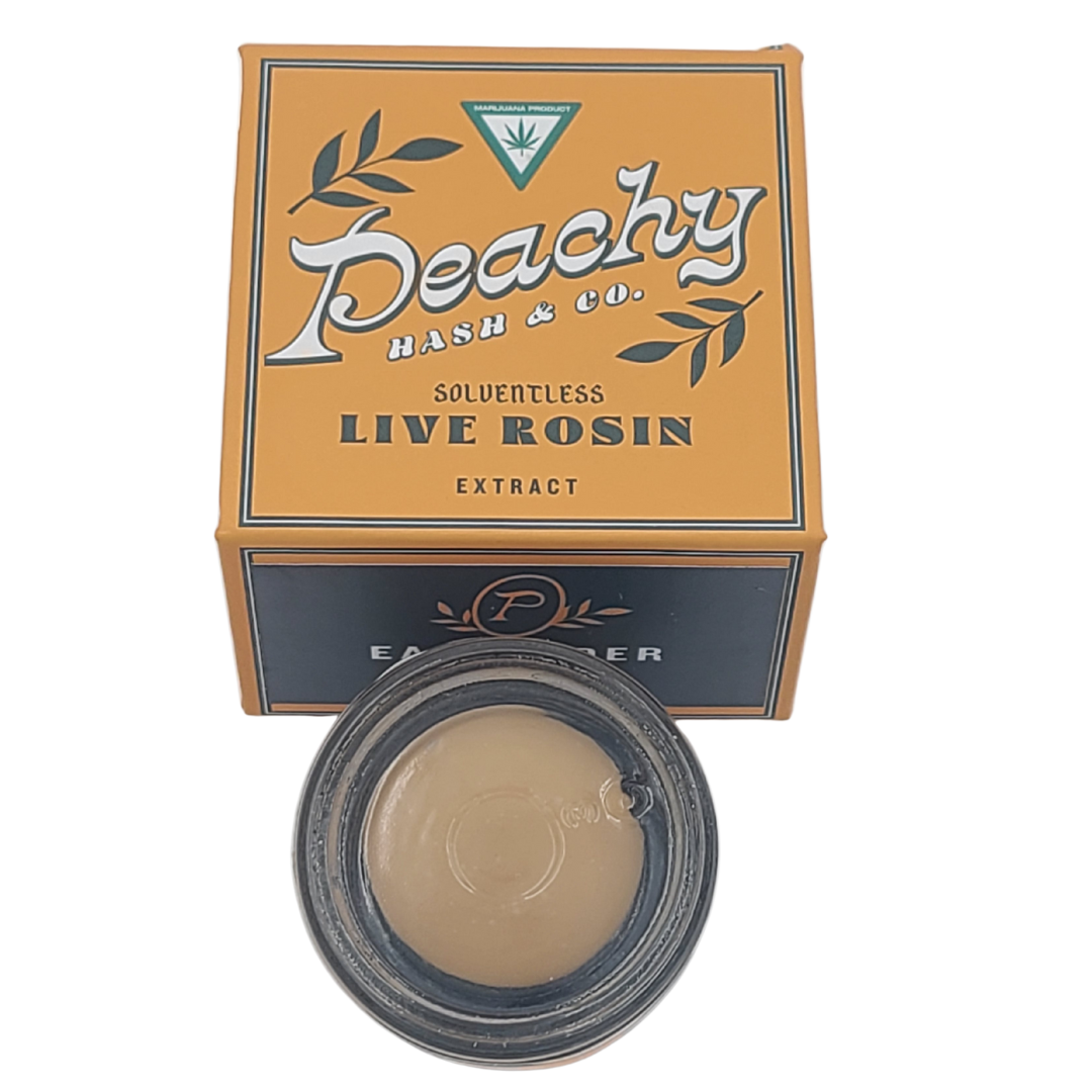 Photograph of product: Peachy au chocolat | Wedding Pie Live Rosin