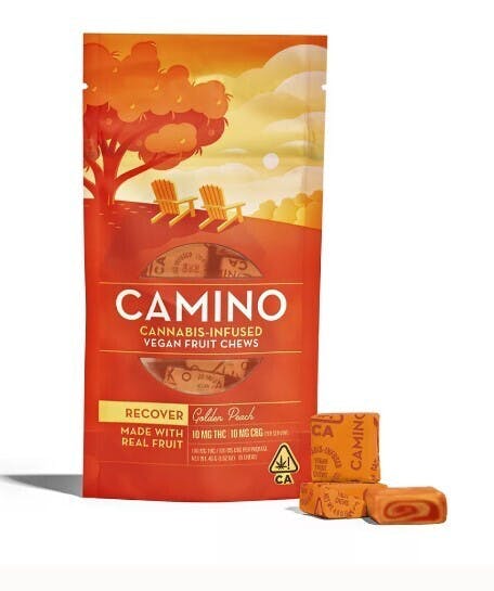 Photograph of product: Camino Golden Peach CBG 1:1 Chews