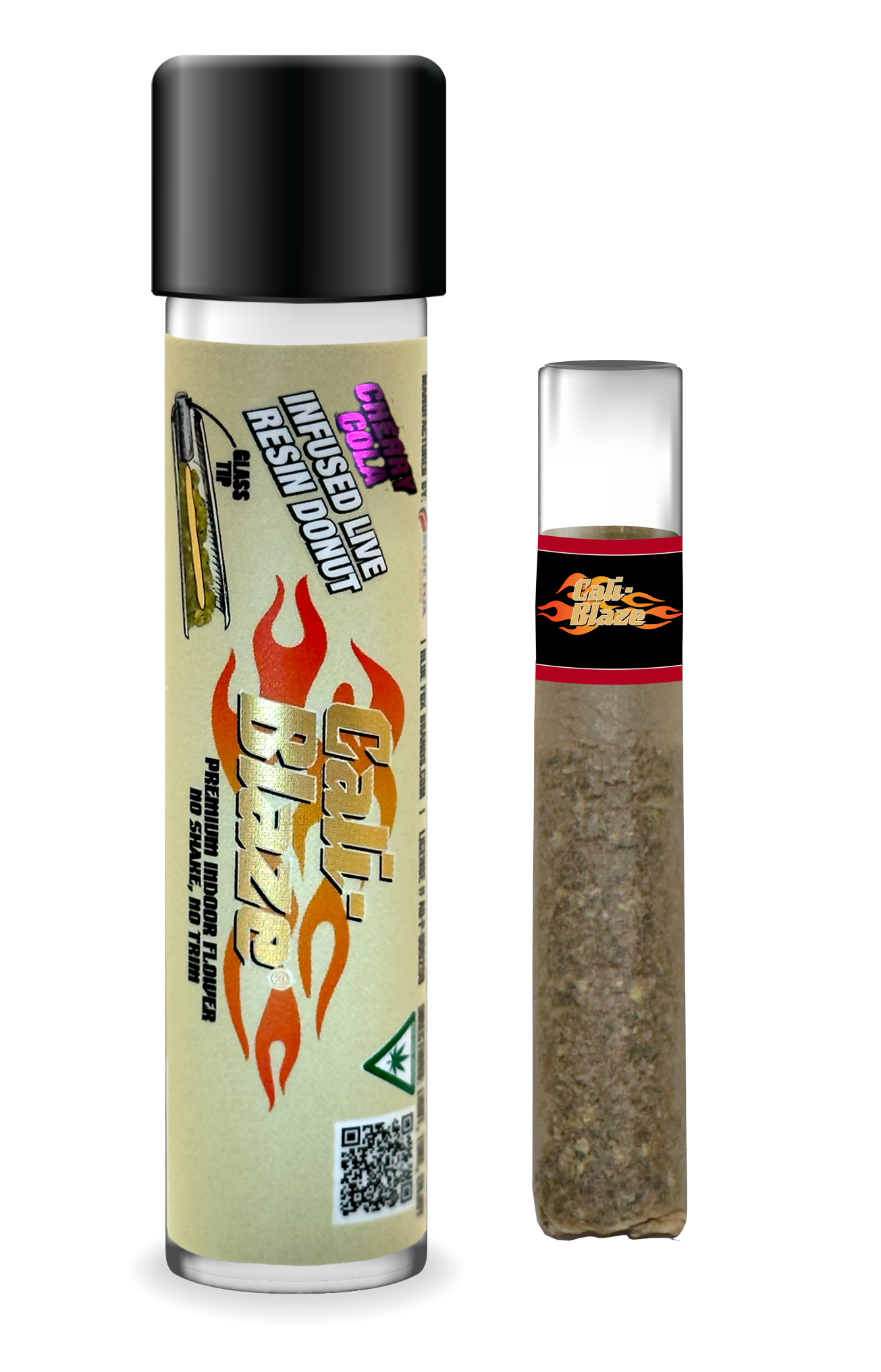 Photograph of product: Cali Blaze - Cherry Cola Donut - 1.2g Infused Pre-Roll