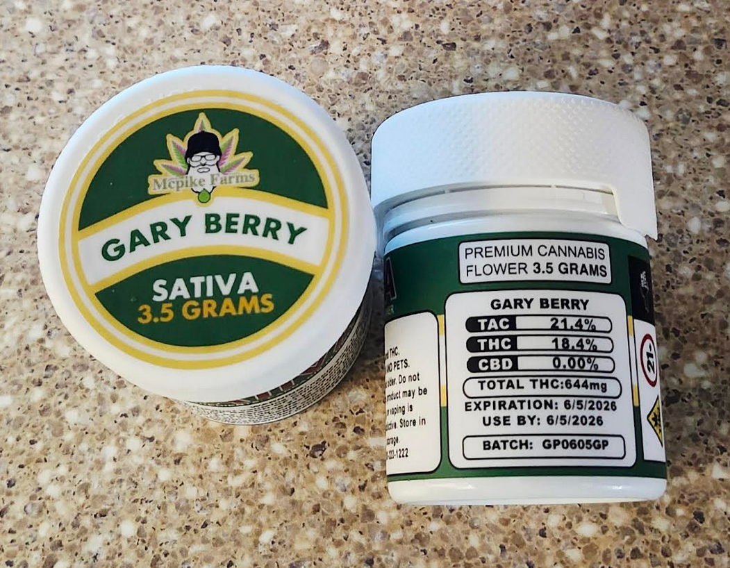 Photograph of Product: Gary Berry Flower | Sativa | McPike Farms - 3.5g