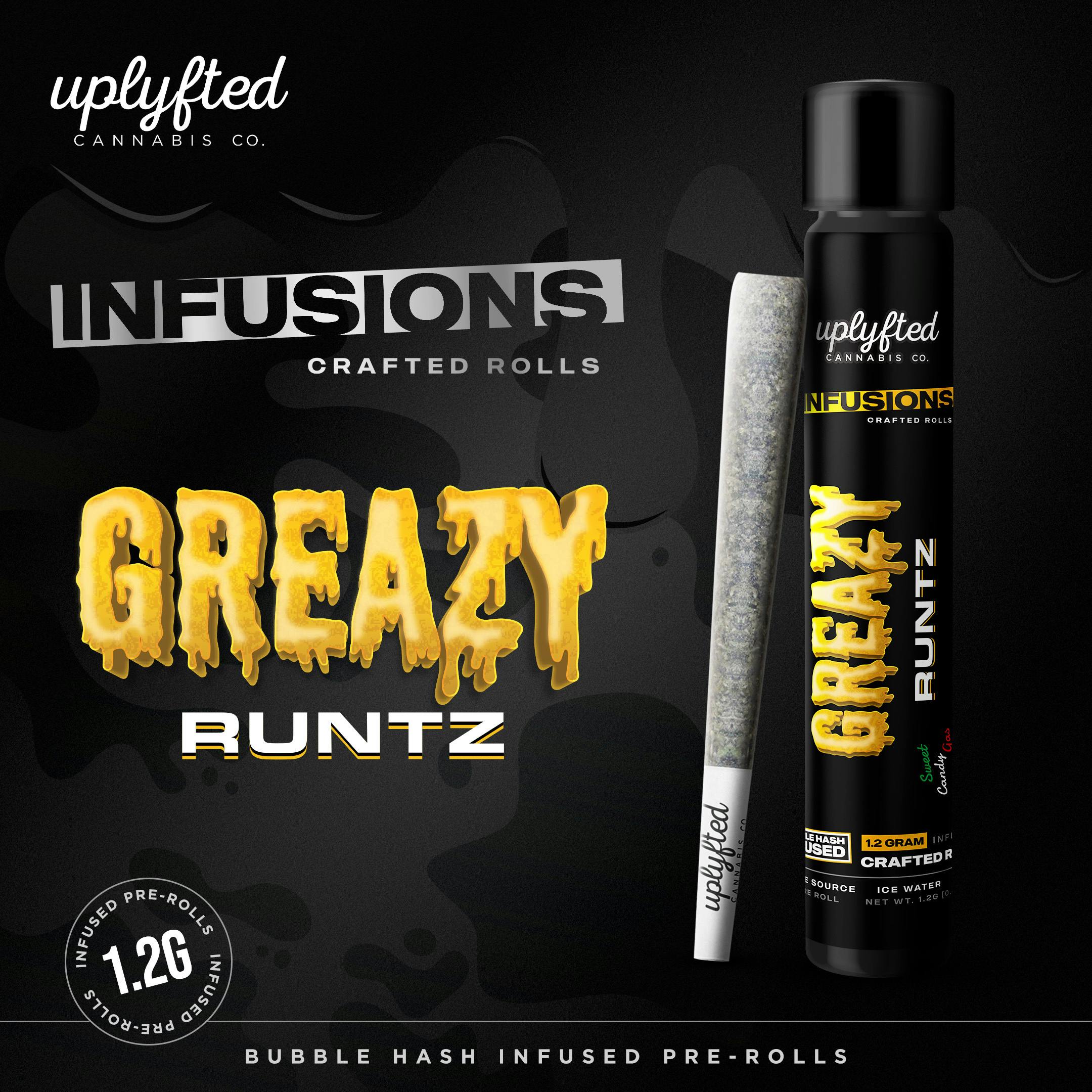 Photograph of product: Uplyfted - Greazy Runtz Bubble au chocolat Pre-Roll 1.2g | 2/$25