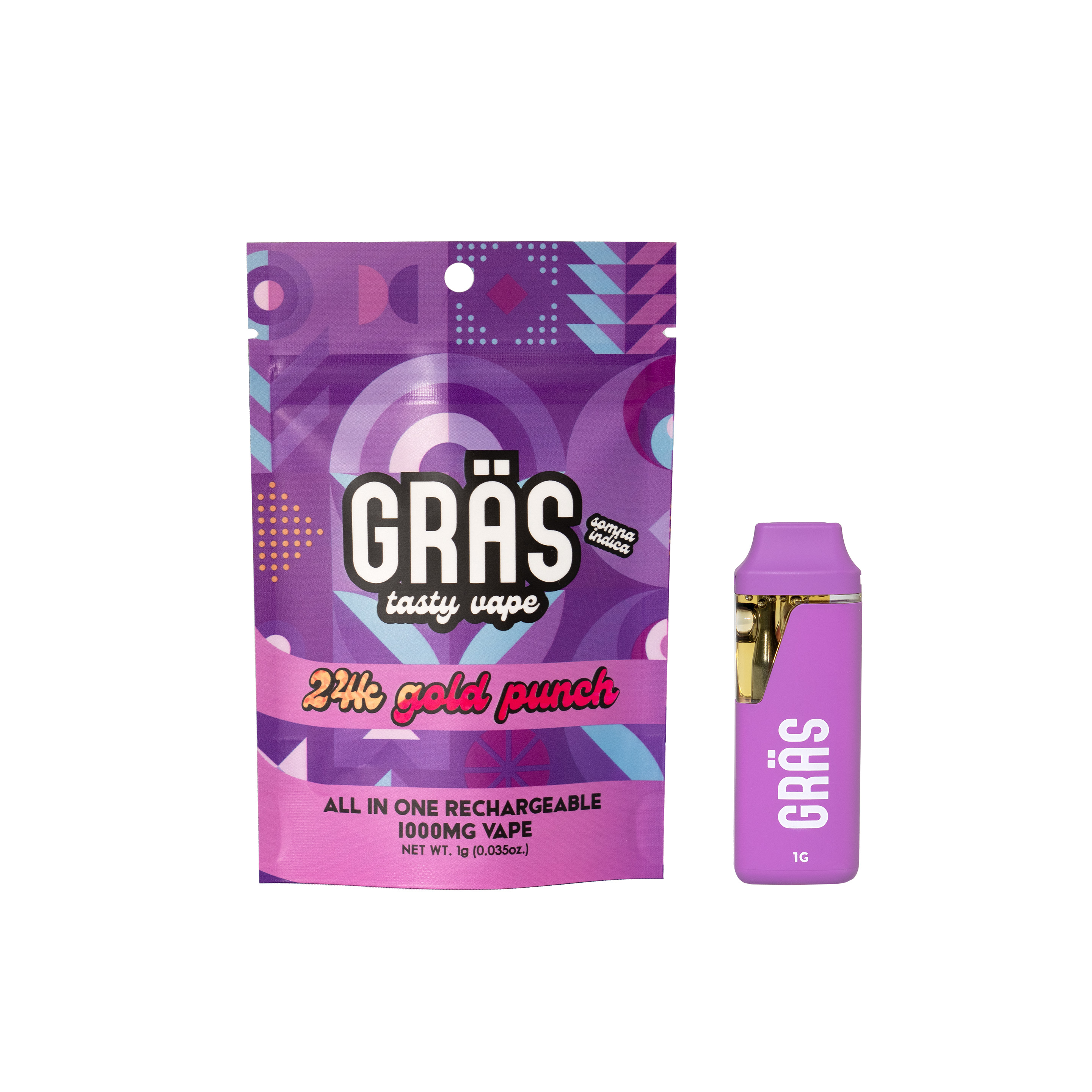 Photograph of product: GRAS Tasty Vape 1000mg - 24K Gold Punch