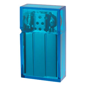 Photograph of product: Hard Edge Lighter | Clear Blue