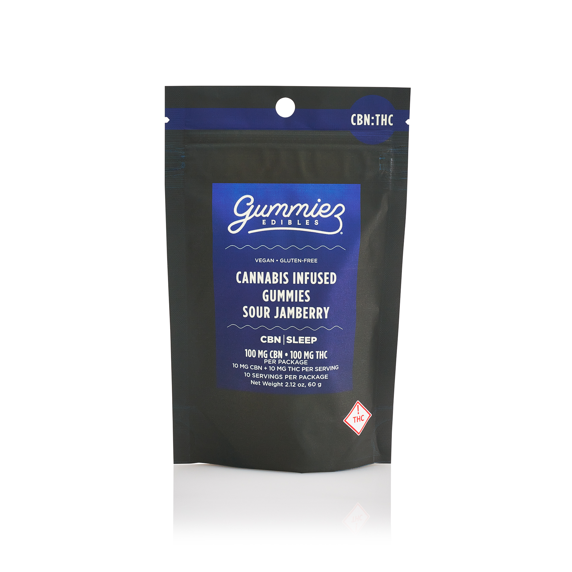 Photograph of product: Sour Jamberry Gummies 100mg (10-Pack | 10mg Each)