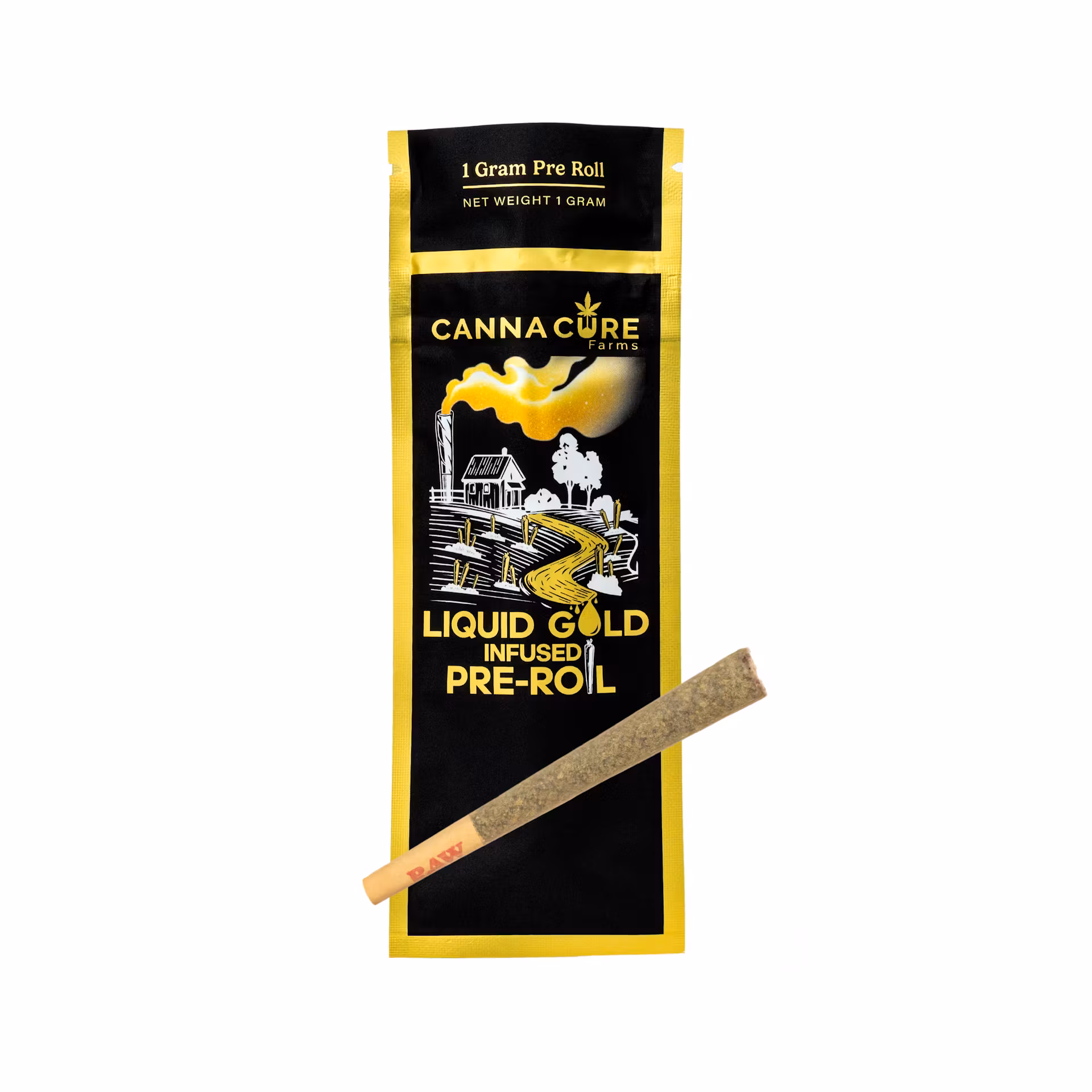 Photograph of product: Canna Cure Farms | Strawberry Sourz | Hybrid | Infused Pre-Roll | 1g