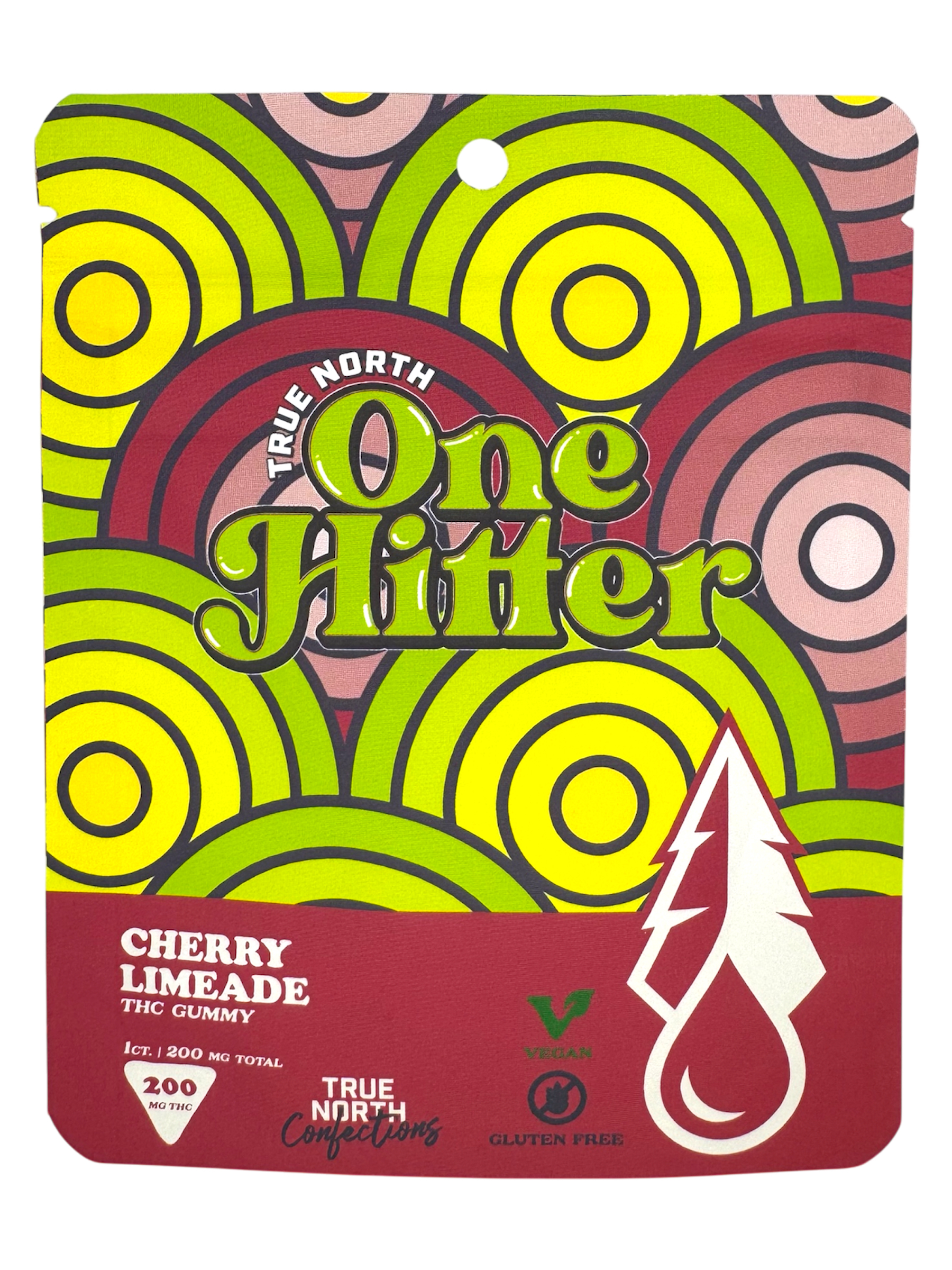 Photograph of product: 200mg Cherry Limeade One Hitter Gummy