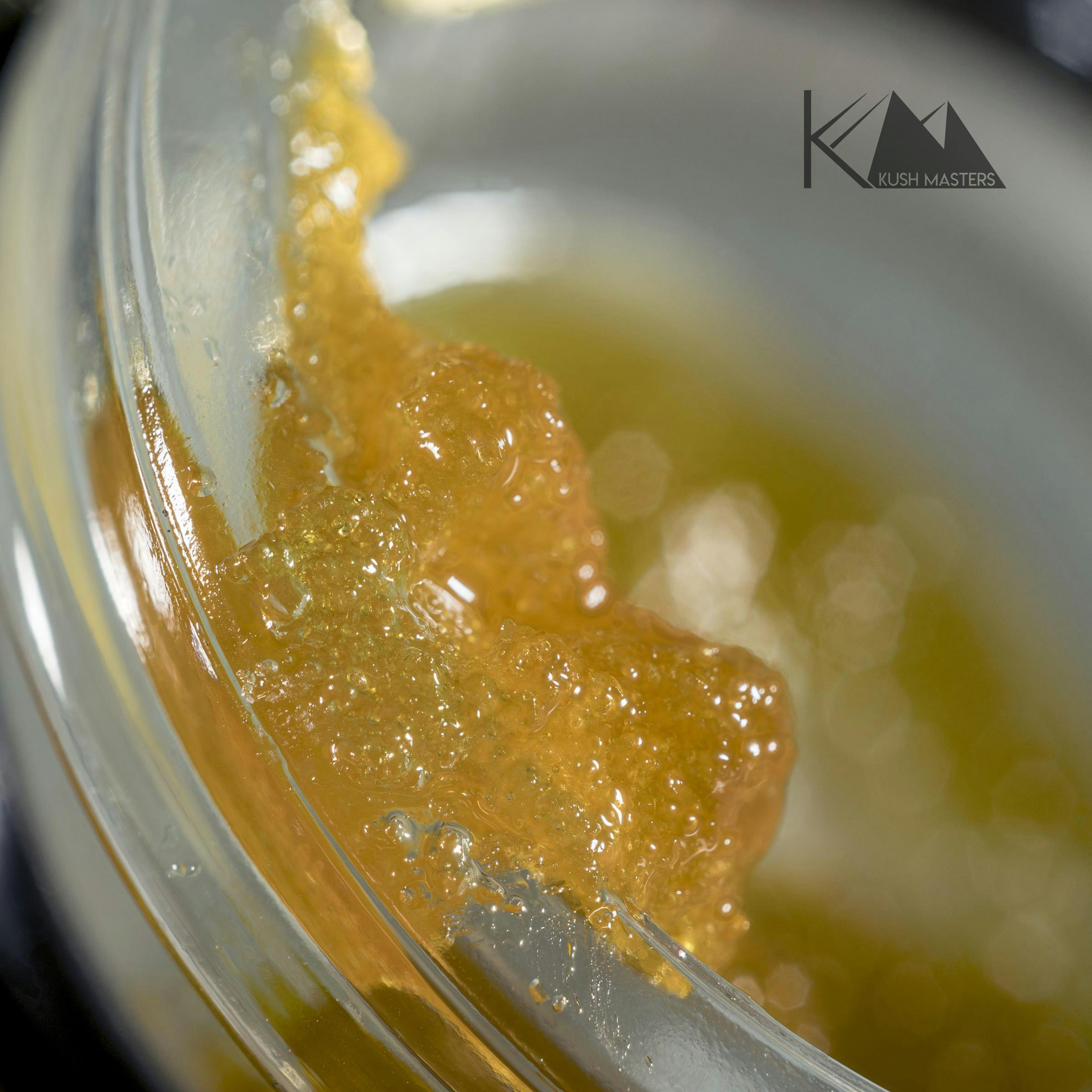 Photograph of product: Kush Masters Sherbmosa Live Sugar 1g (Oui'd-Dom)