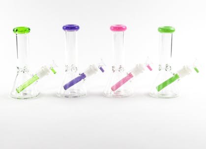 Photograph of product: 011 - 8" Color Accented Beaker Bong - Retail