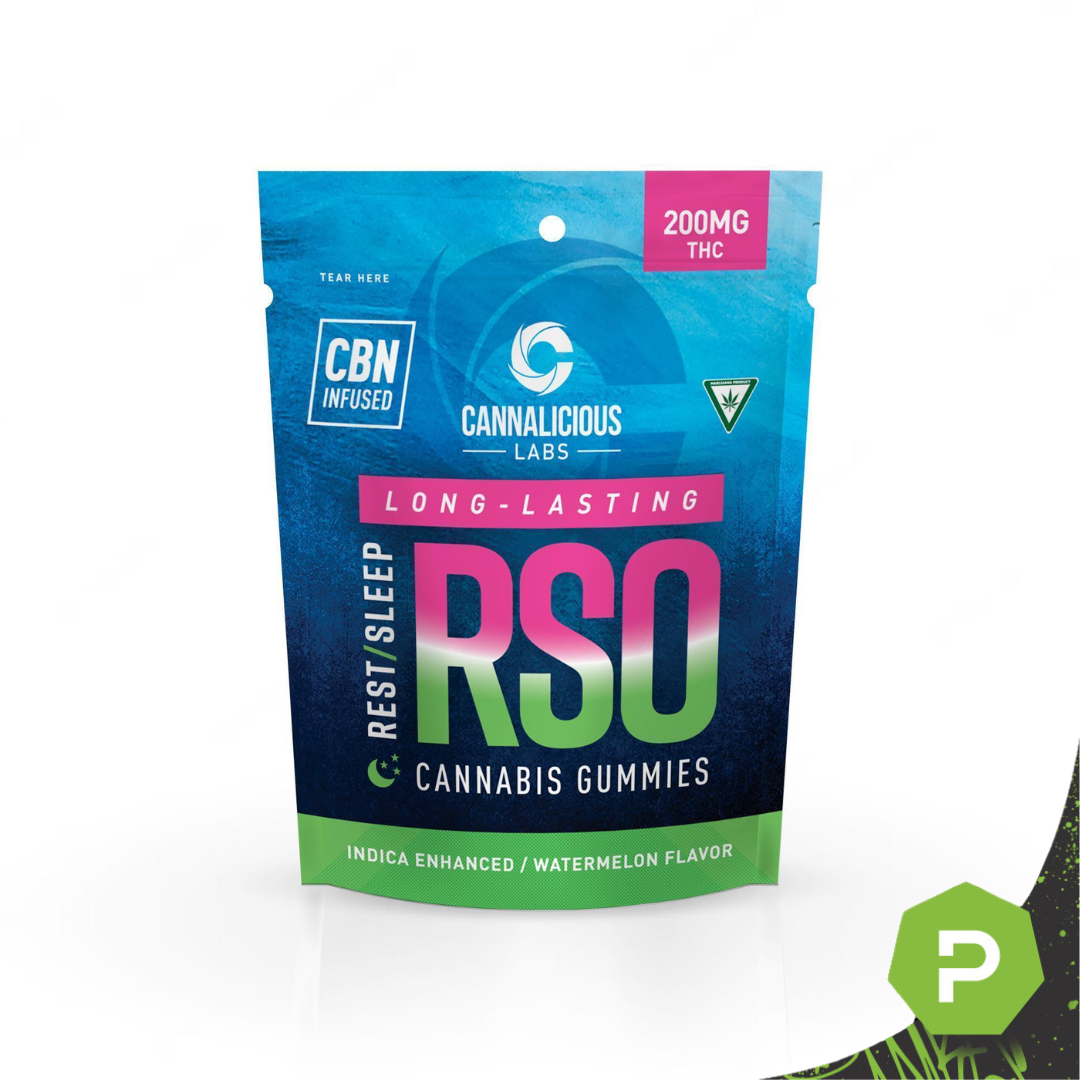 Photograph of product: Cannalicious | 200mg RSO Rest Gummies | Watermelon