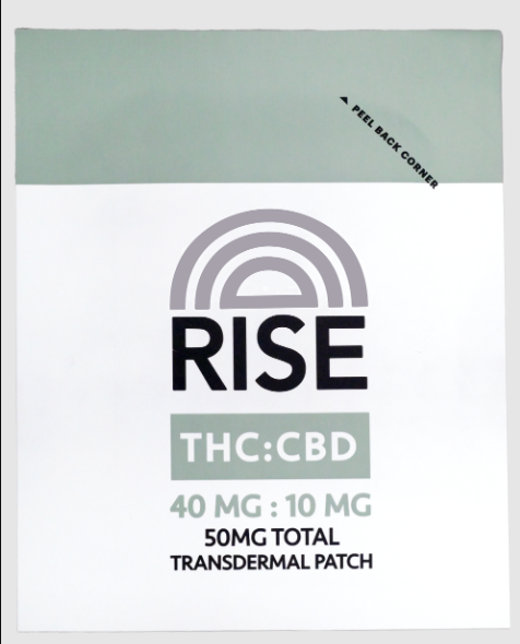 Photograph of product: Transdermal Patch | 40mg TH-oui + 10mg CBD | 1pk | RISE