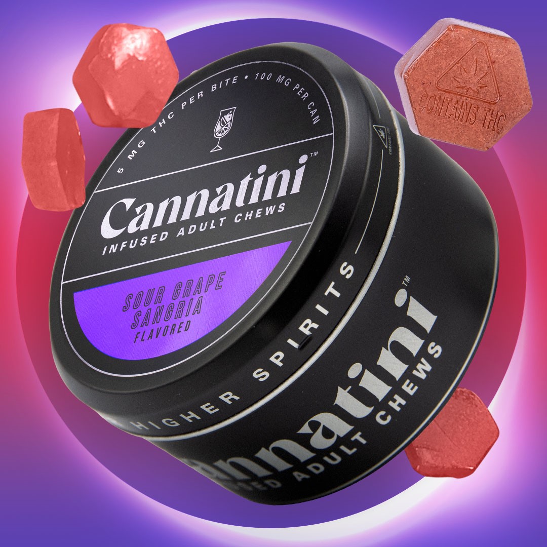 Photograph of product: Chew - Cannatini - RSO (I) Sour Grape Sangria - 100mg