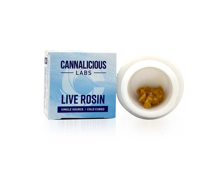 Photograph of product: Cannalicious - Live Rosin - Sour Tangie - Hybrid