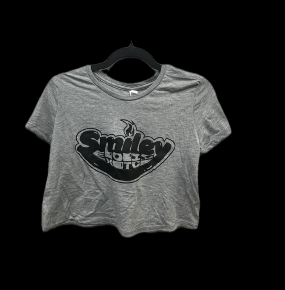 Photograph of product: Grey Crop Shirt - Smiley Exotics
