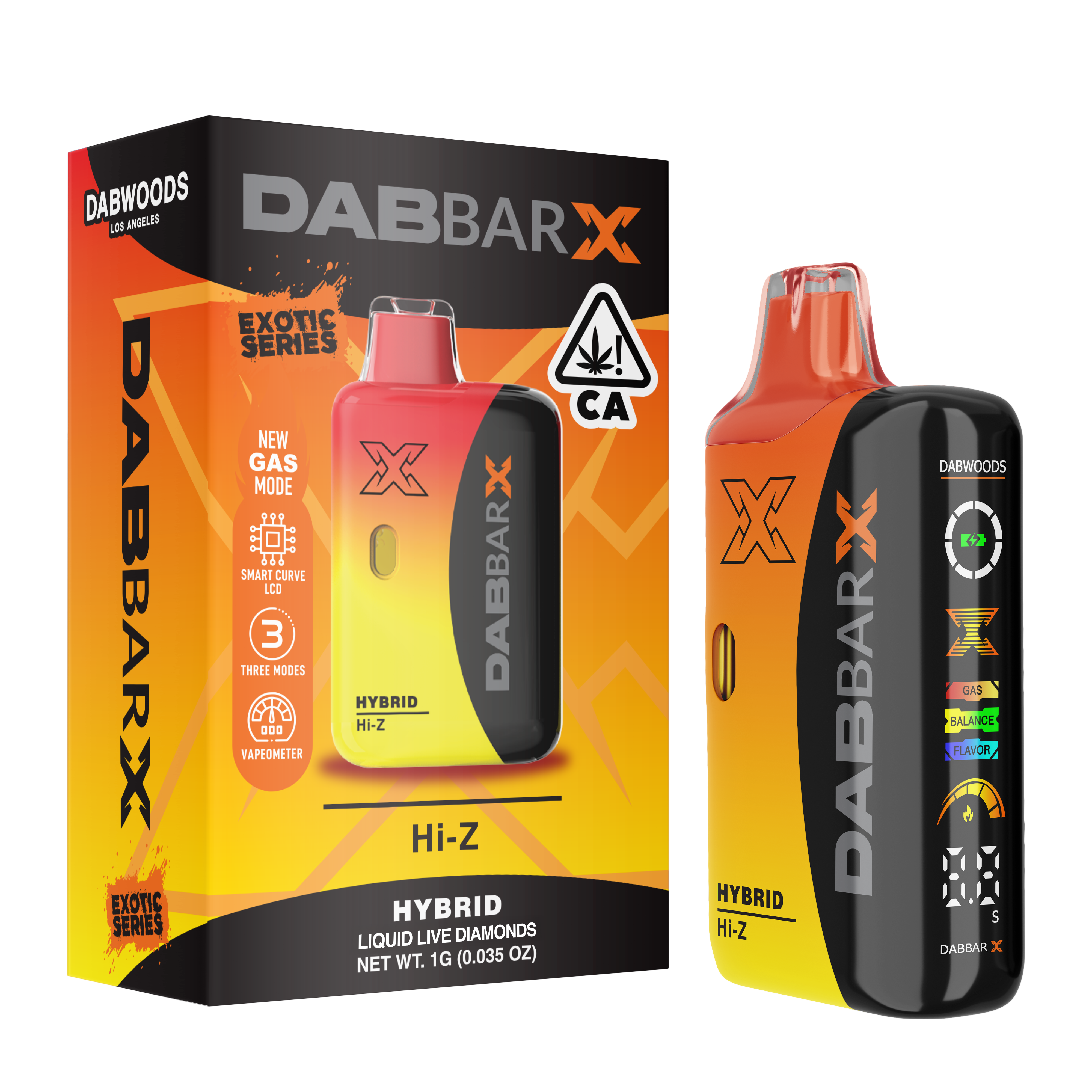 Photograph of product: DABWOODS DABBAR X LIQUID DIAMOND ALL-IN-ONE VAPE - HI Z 1G - 1 G