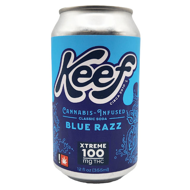 Photograph of product: Keef- Blue Razz 100MG Soda