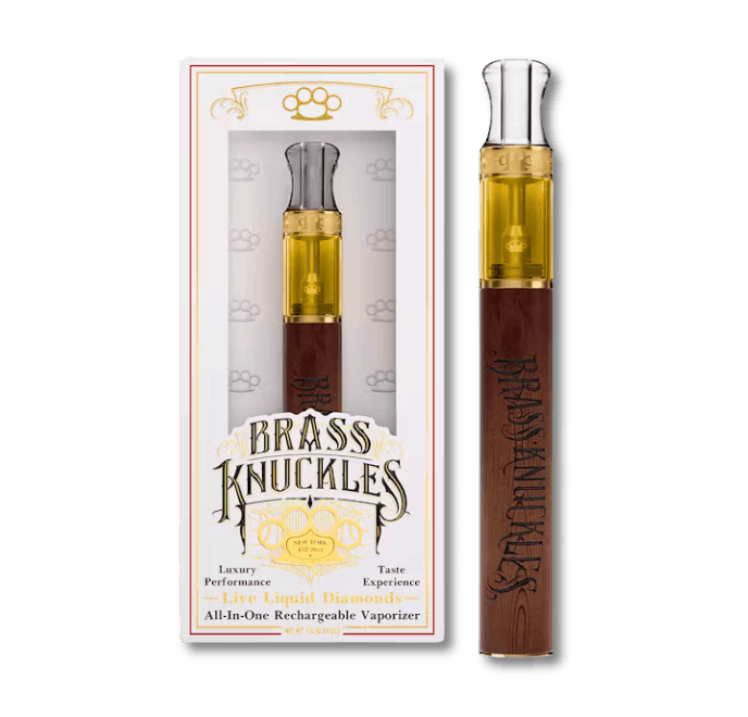 Photograph of product: Brass Knuckles - Gas Face - 1G Live Liquid Diamonds Disposable