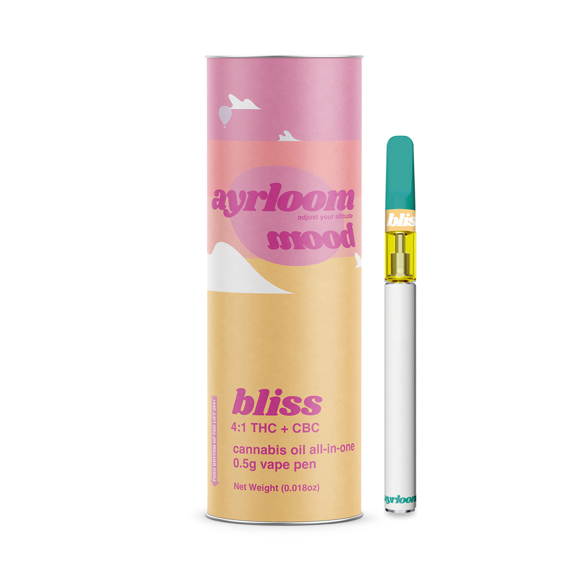 Photograph of product: ayrloom | Bliss | Mood | AIO | 1g (CBC)