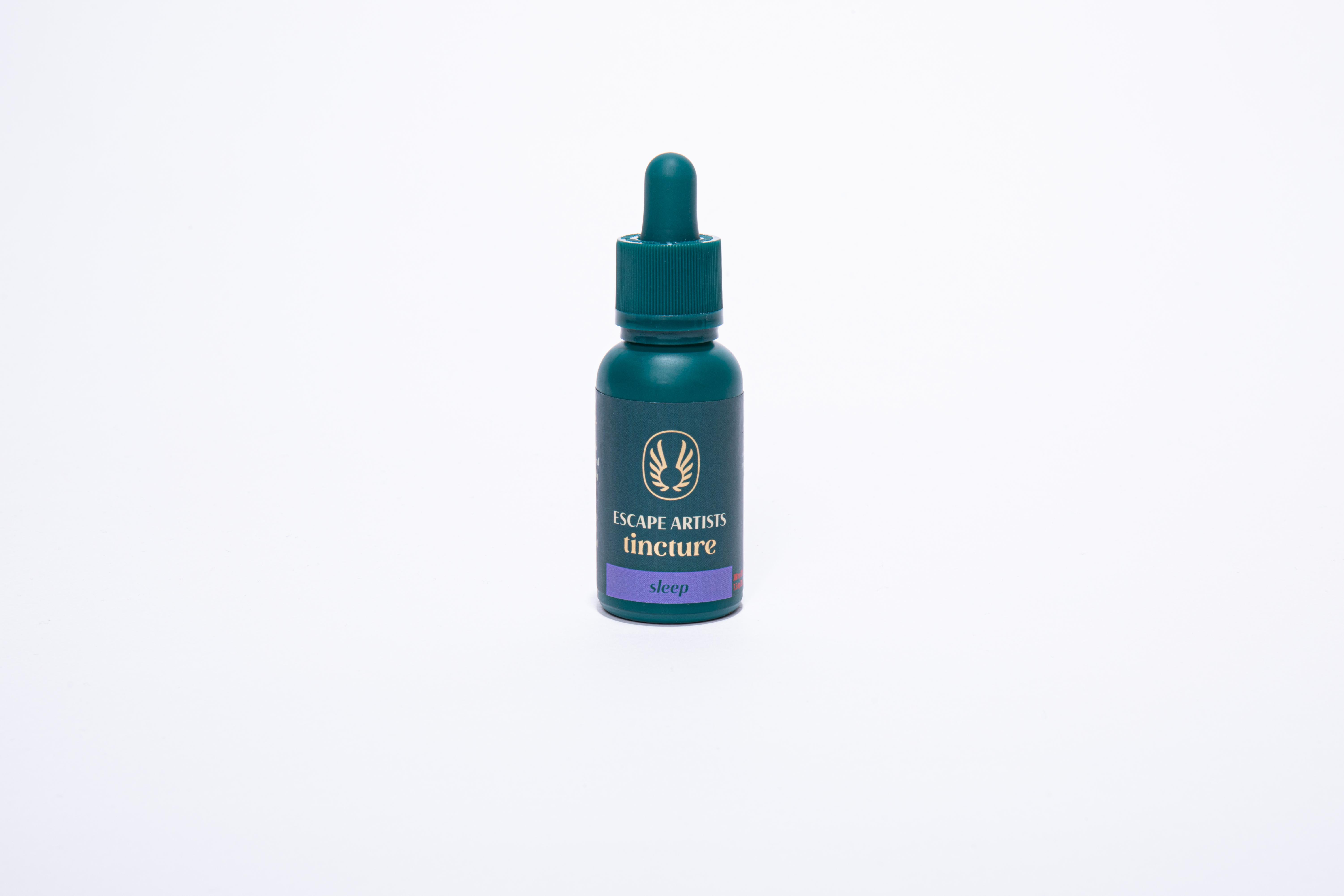 Photograph of product: Escape Artists - Tincture - Sleep 6:3:2:1 300mg CBN/150mg CBD/100mg CBG/50mg TH-oui