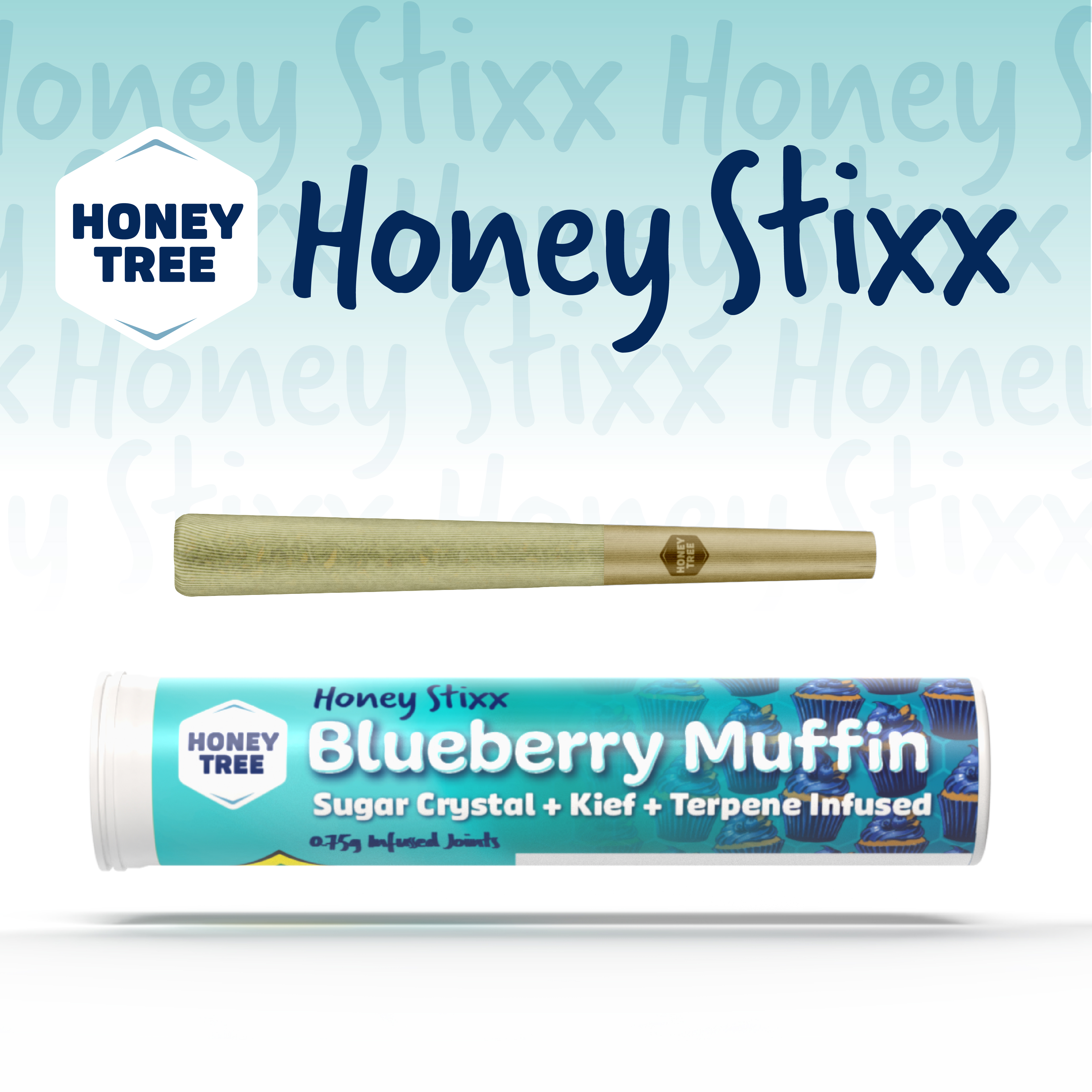 Photograph of product: Blueberry Muffin Flavor Infused Honey Stixx Pre-Roll | .75g