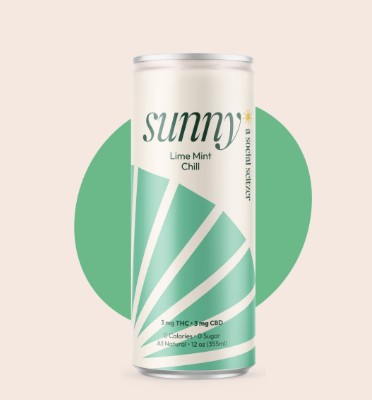 Photograph of product: Beverage | Sunny | Lime Mint Chill Seltzer | Single
