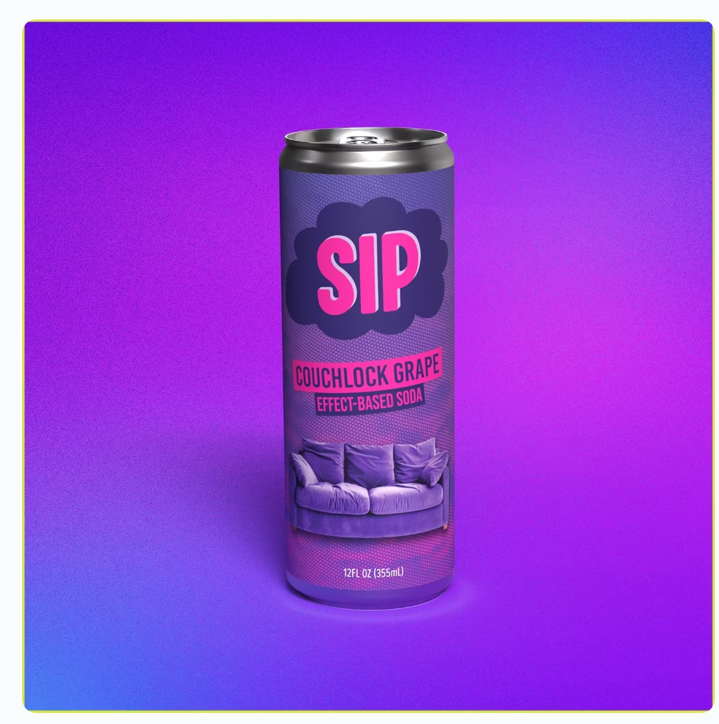 Photograph of product: Couchlock Grape Soda