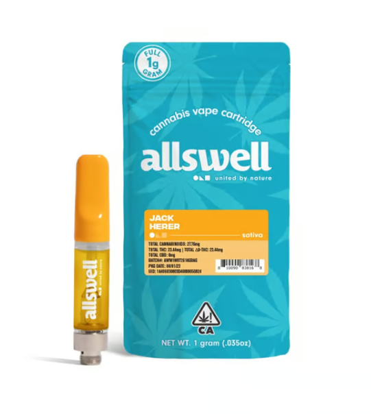 Photograph of product: Allswell Jack Herer Oui'd Vape Cart