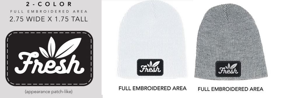 Photograph of product: Hat - Beanie - Fresh - Grey Patch