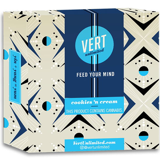 Photograph of product: Vert Cookie Square Cookies N Cream 100mg 10pc