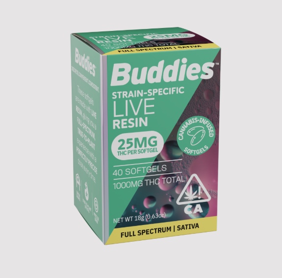 Photograph of product: Buddies - Oui'd Soft Gels 40ct - 25mg