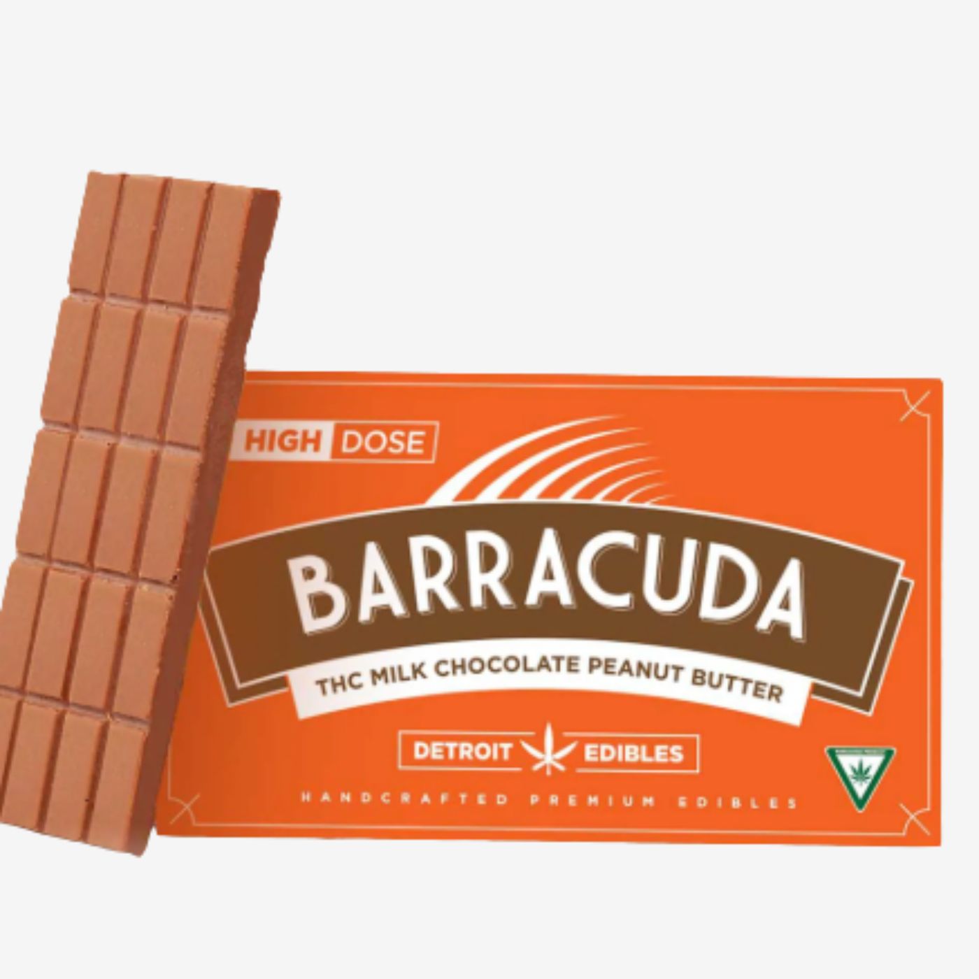 Photograph of product: Barracuda Bar - Peanut Butter Milk Chocolate 200mg
