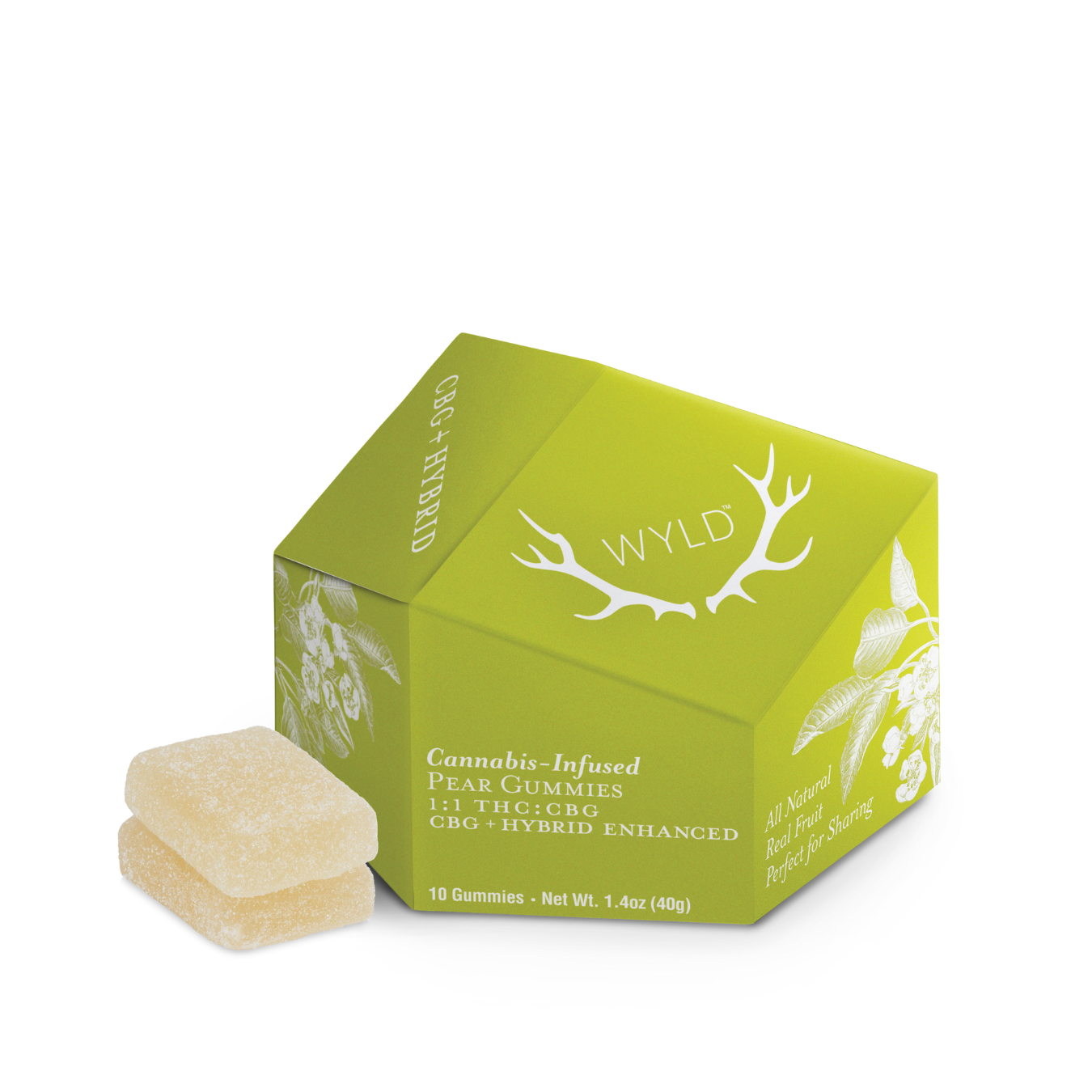 Photograph of product: : Pear TH-oui:CBG 1:1 Gumdrops