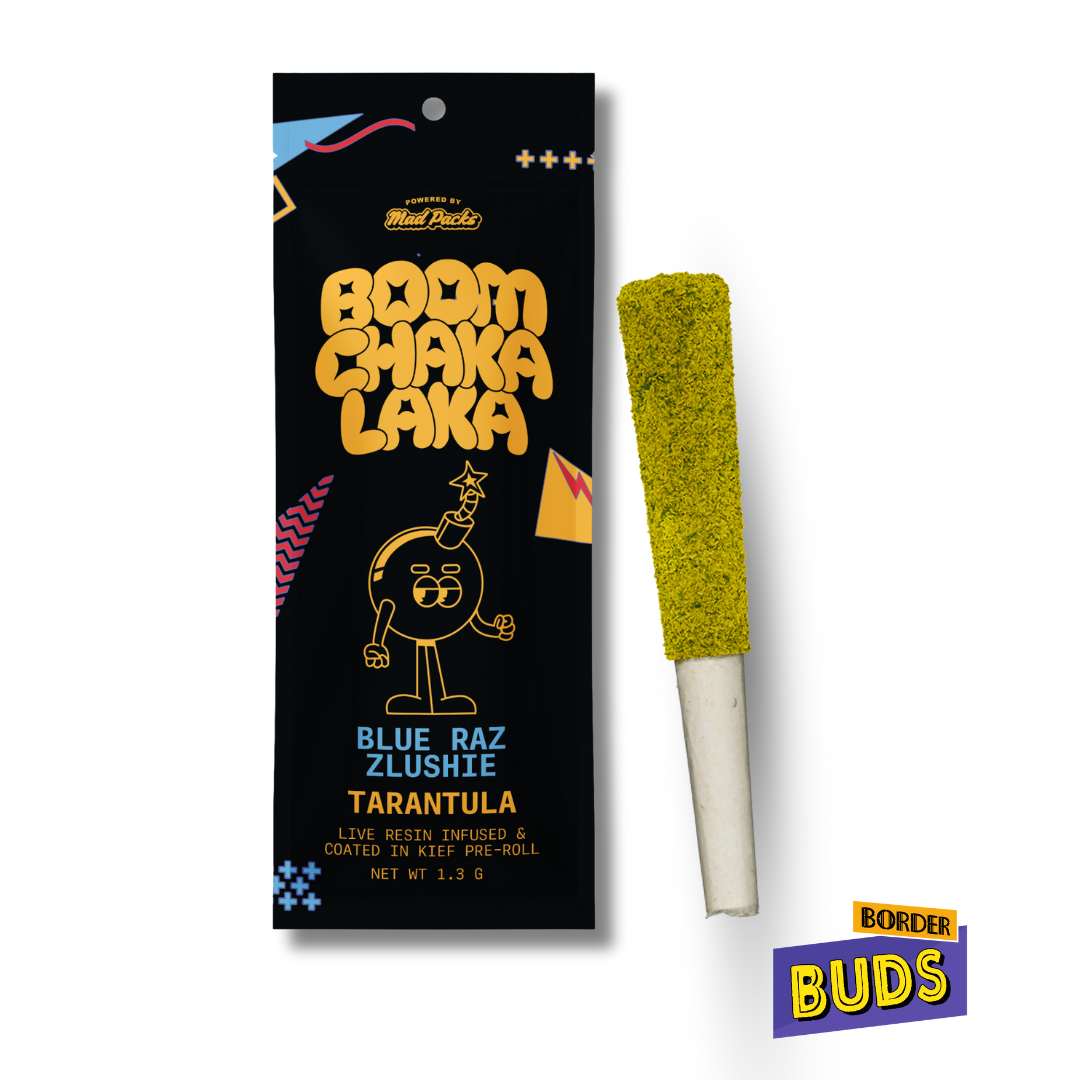 Photograph of product: Blue Razz Zlushies | Boom Chaka Laka | 1.3g | Infused Pre-Roll